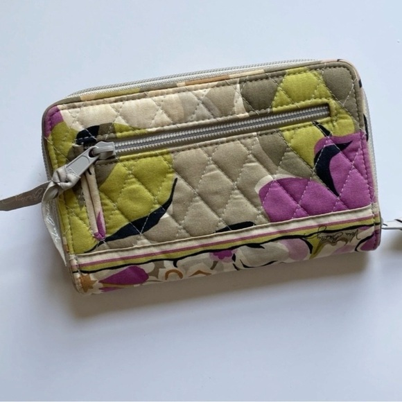 Vera Bradley Portobello Road Floral Lg Zip-Around Wallet Purple/Green NWT Wallet - Picture 7 of 11